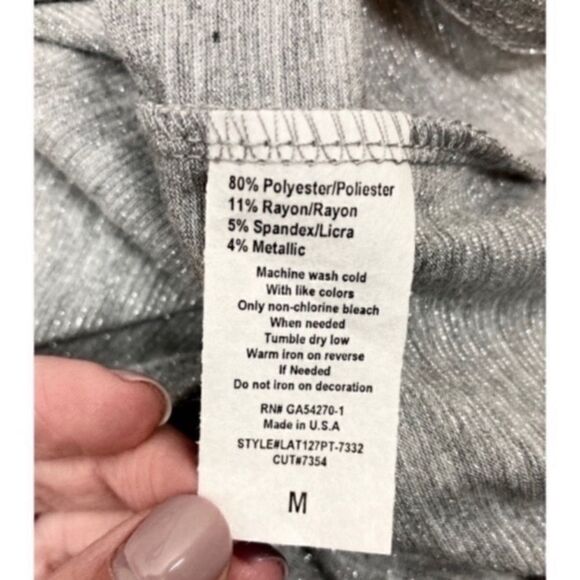 Peloton Lurex cropped grey muscle tank top - Picture 6 of 8